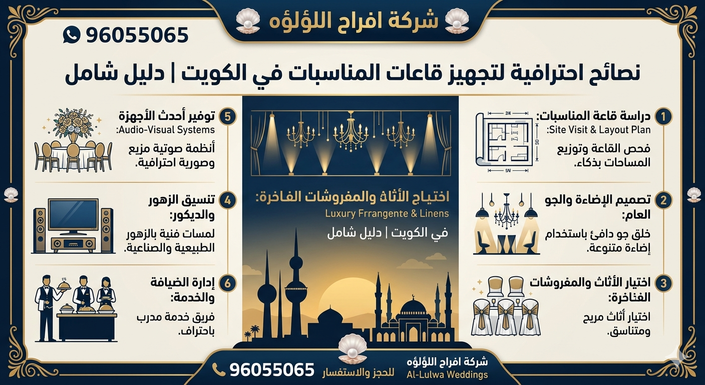 تجهيز قاعات المناسبات في الكويت