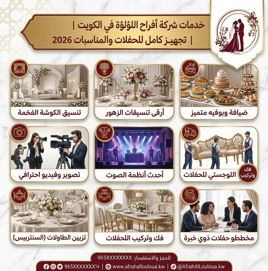 تجهيز قاعات المناسبات في الكويت