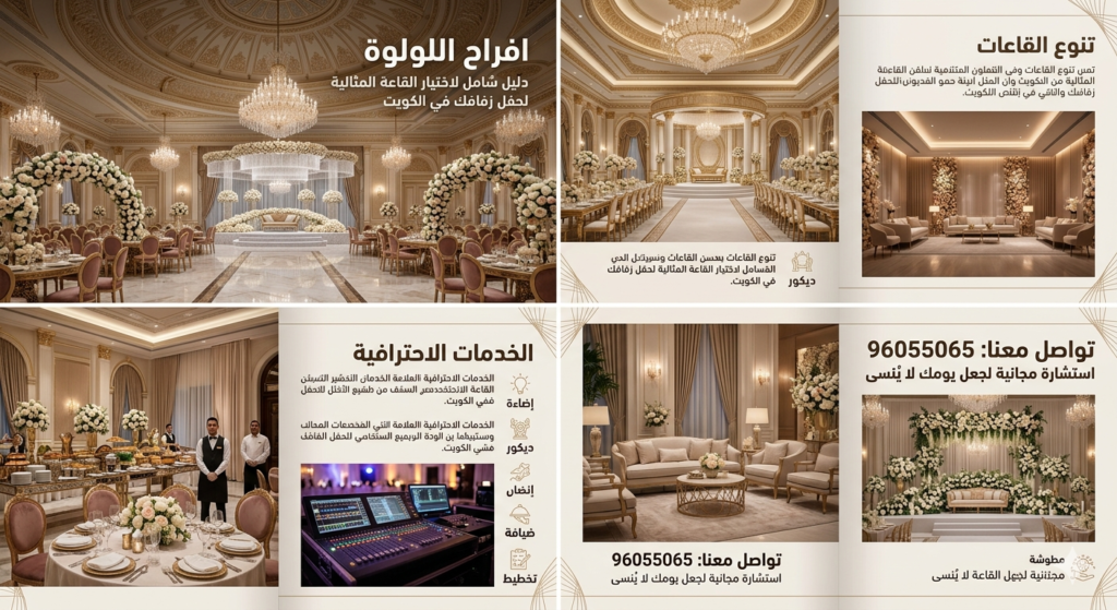 كيف توفر 50% من تكلفة تجهيز الأفراح دون التنازل عن الفخامة؟مع افراح اللولوة 96055065
